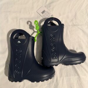 CROCS Kids Dark Blue Rain Boots